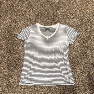Saks Fifth Avenue Striped V-Neck Women's Top